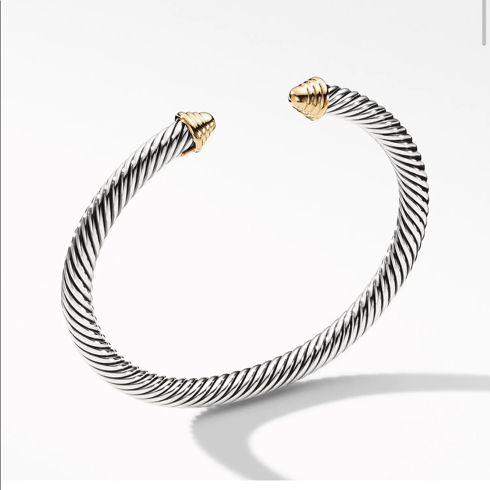 David Yurman Cable Classics Bracelet with 14K Yellow Gold Domes